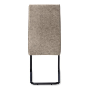 I 1114 Dining Chair - 2pcs / 39"H / Taupe Fabric / Black Metal - Furniture Depot (7881067069688)
