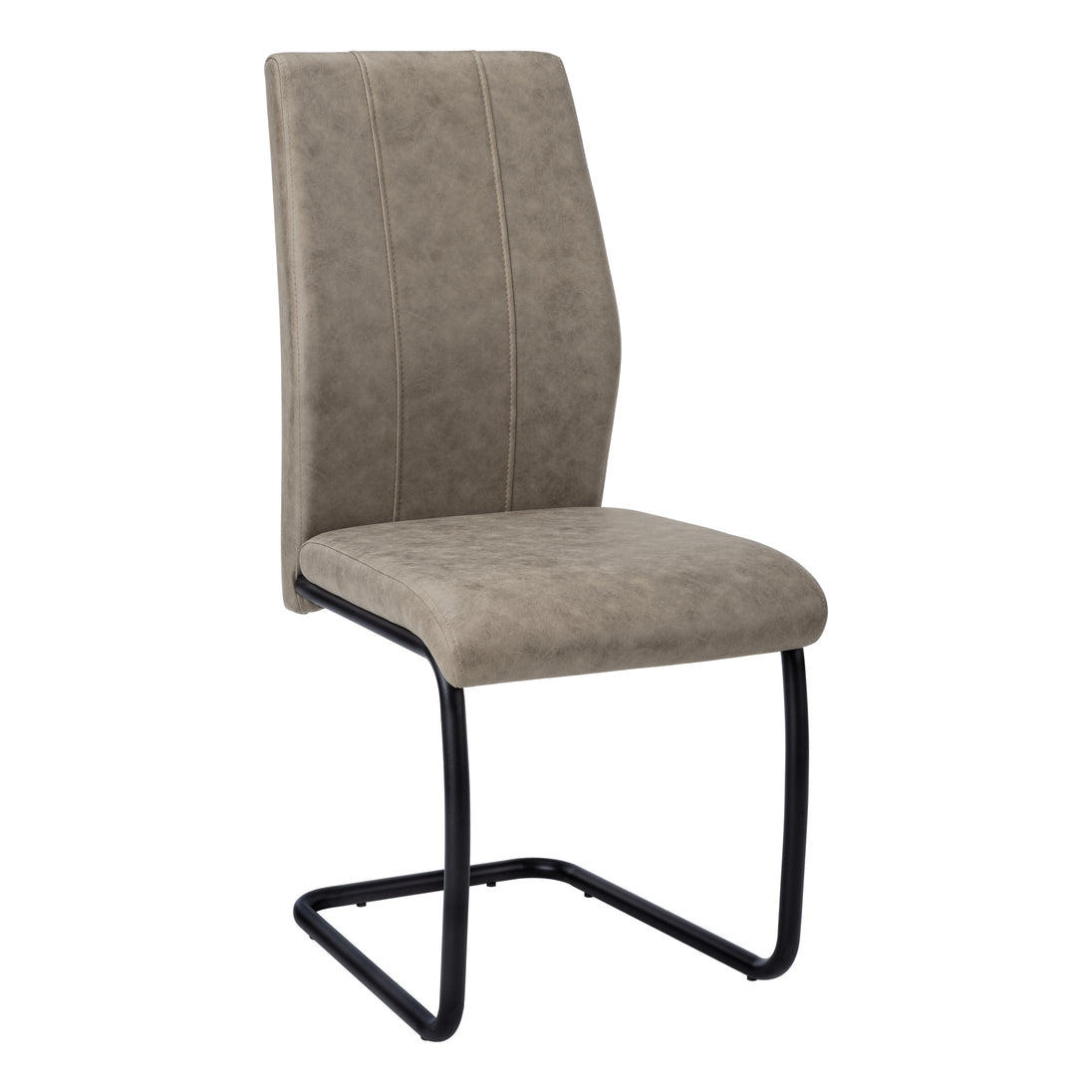 I 1114 Dining Chair - 2pcs / 39"H / Taupe Fabric / Black Metal - Furniture Depot (7881067069688)