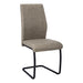 I 1114 Dining Chair - 2pcs / 39"H / Taupe Fabric / Black Metal - Furniture Depot (7881067069688)