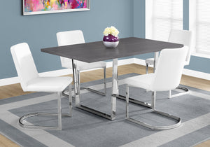 I 1120 Dining Table - 36"X 60" / Grey / Chrome Metal - Furniture Depot (7881067397368)