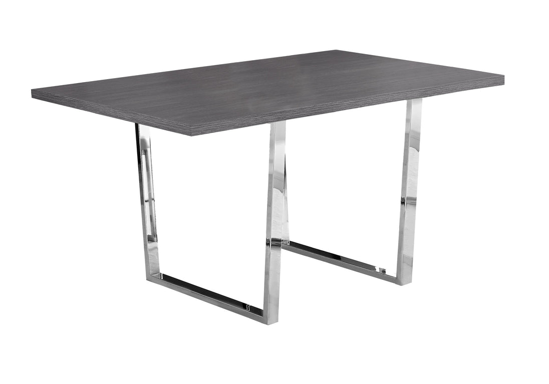 I 1120 Dining Table - 36"X 60" / Grey / Chrome Metal - Furniture Depot (7881067397368)