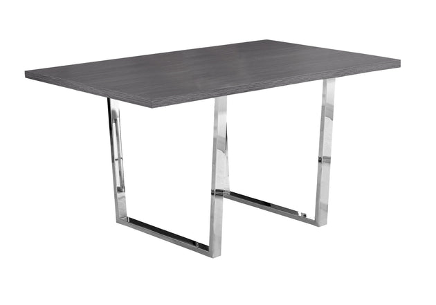 I 1120 Dining Table - 36"X 60" / Grey / Chrome Metal - Furniture Depot (7881067397368)