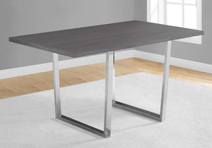 I 1120 Dining Table - 36"X 60" / Grey / Chrome Metal - Furniture Depot (7881067397368)