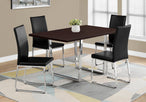 I 1122 Dining Table - 36"X 60" / Espresso / Chrome Metal - Furniture Depot (7881067626744)