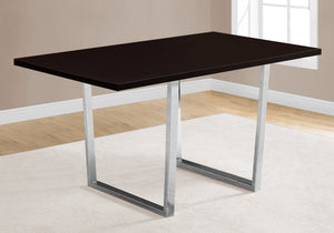 I 1122 Dining Table - 36"X 60" / Espresso / Chrome Metal - Furniture Depot (7881067626744)