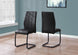 I 1123 Dining Chair - 2pcs / 39"H / Black Leather-Look / Metal - Furniture Depot (7881067823352)