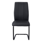 I 1123 Dining Chair - 2pcs / 39"H / Black Leather-Look / Metal - Furniture Depot (7881067823352)