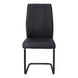 I 1123 Dining Chair - 2pcs / 39"H / Black Leather-Look / Metal - Furniture Depot (7881067823352)