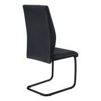 I 1123 Dining Chair - 2pcs / 39"H / Black Leather-Look / Metal - Furniture Depot (7881067823352)