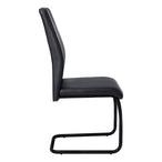 I 1123 Dining Chair - 2pcs / 39"H / Black Leather-Look / Metal - Furniture Depot (7881067823352)
