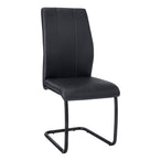 I 1123 Dining Chair - 2pcs / 39"H / Black Leather-Look / Metal - Furniture Depot (7881067823352)