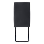 I 1123 Dining Chair - 2pcs / 39"H / Black Leather-Look / Metal - Furniture Depot (7881067823352)