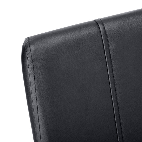 I 1123 Dining Chair - 2pcs / 39"H / Black Leather-Look / Metal - Furniture Depot (7881067823352)
