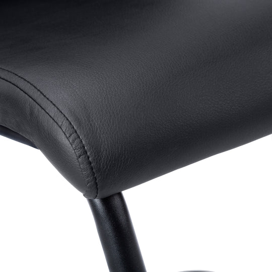I 1123 Dining Chair - 2pcs / 39"H / Black Leather-Look / Metal - Furniture Depot (7881067823352)