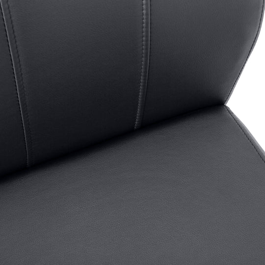 I 1123 Dining Chair - 2pcs / 39"H / Black Leather-Look / Metal - Furniture Depot (7881067823352)