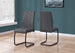 I 1124 Dining Chair - 2pcs / 39"H / Grey Leather-Look / Metal - Furniture Depot (7881068085496)