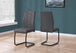 I 1124 Dining Chair - 2pcs / 39"H / Grey Leather-Look / Metal - Furniture Depot (7881068085496)