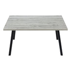 I 1136 Dining Table - 36"X 60" / Grey / Black Metal - Furniture Depot (7881068249336)