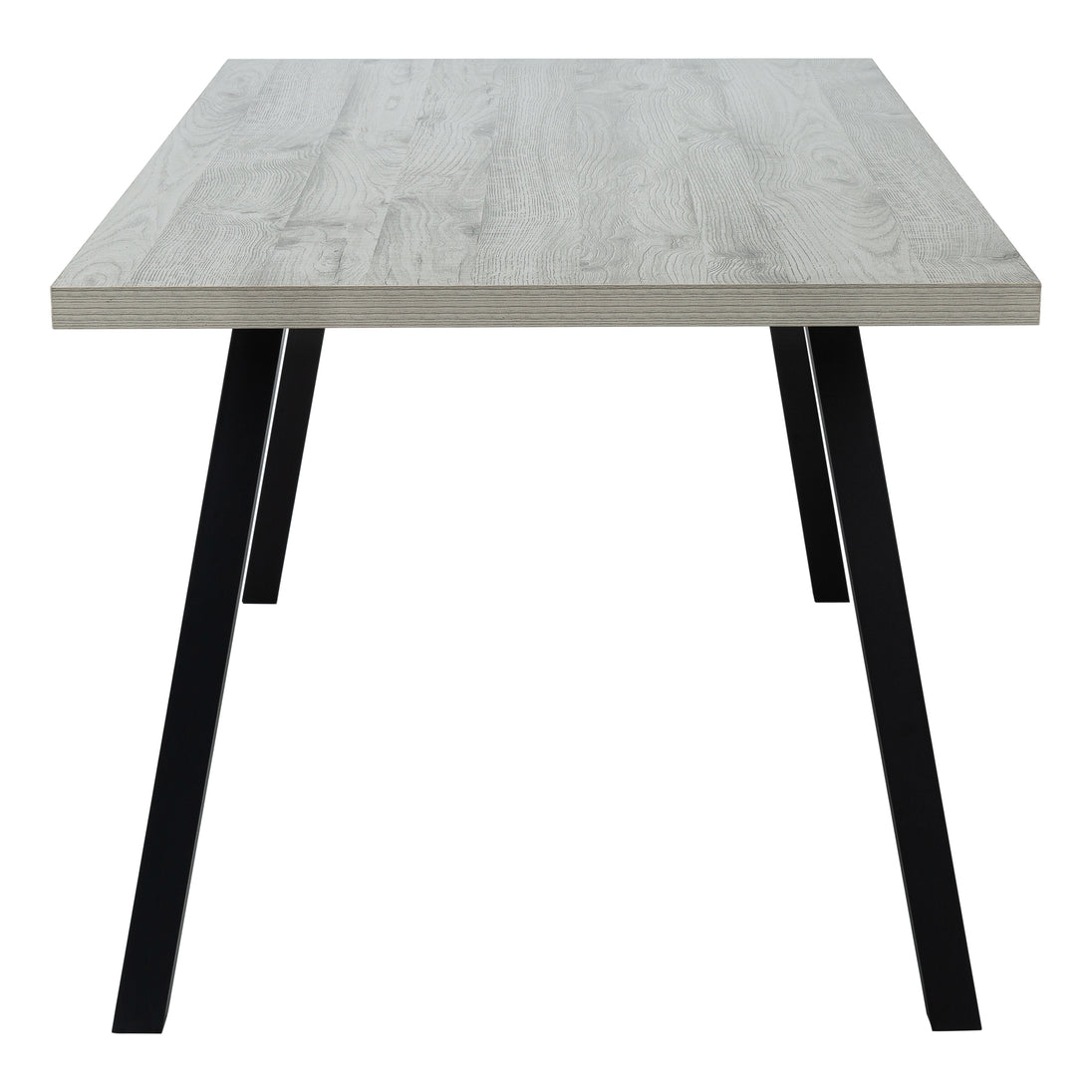 I 1136 Dining Table - 36"X 60" / Grey / Black Metal - Furniture Depot (7881068249336)