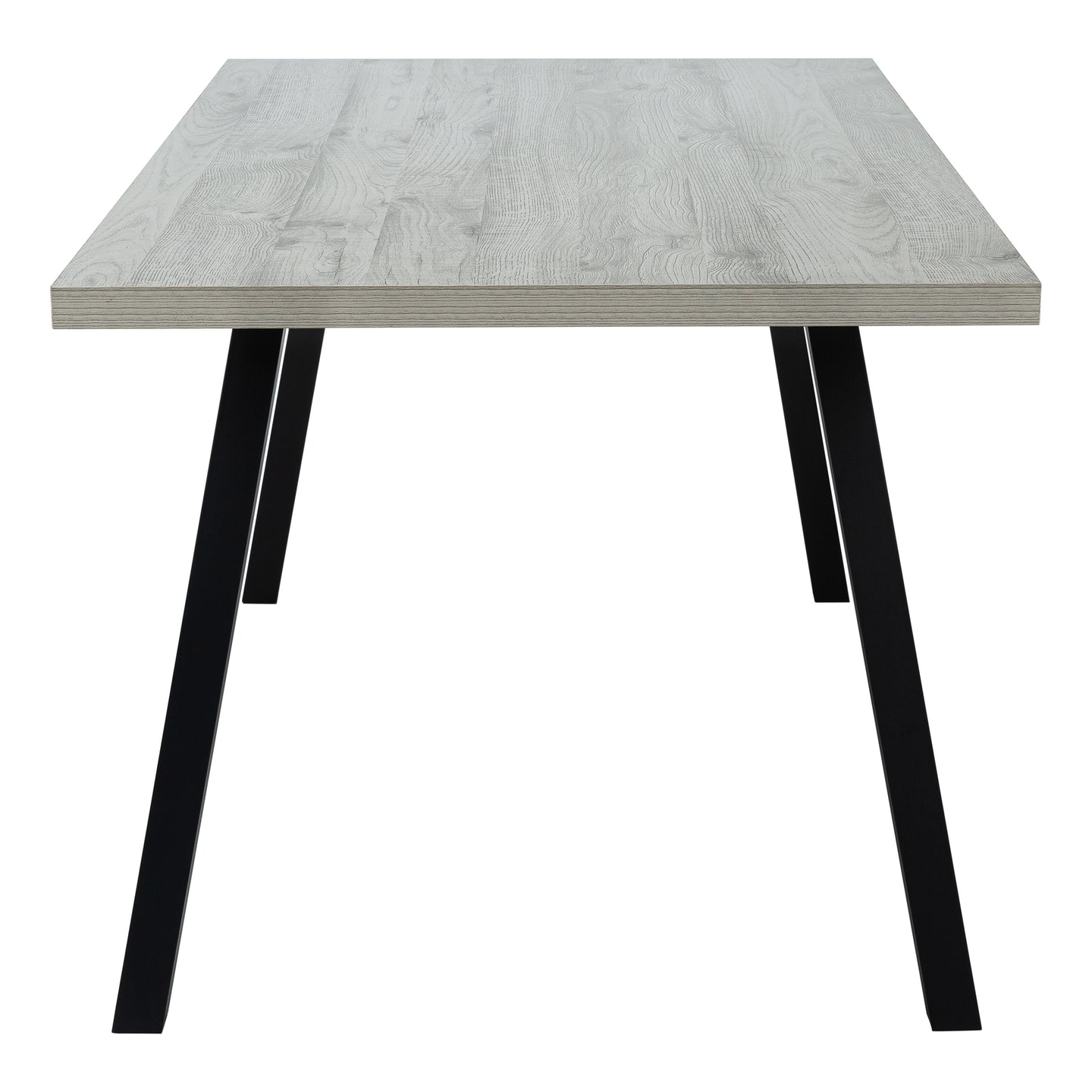 I 1136 Dining Table - 36"X 60" / Grey / Black Metal - Furniture Depot (7881068249336)