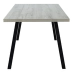 I 1136 Dining Table - 36"X 60" / Grey / Black Metal - Furniture Depot (7881068249336)
