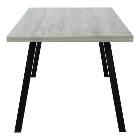I 1136 Dining Table - 36"X 60" / Grey / Black Metal - Furniture Depot (7881068249336)