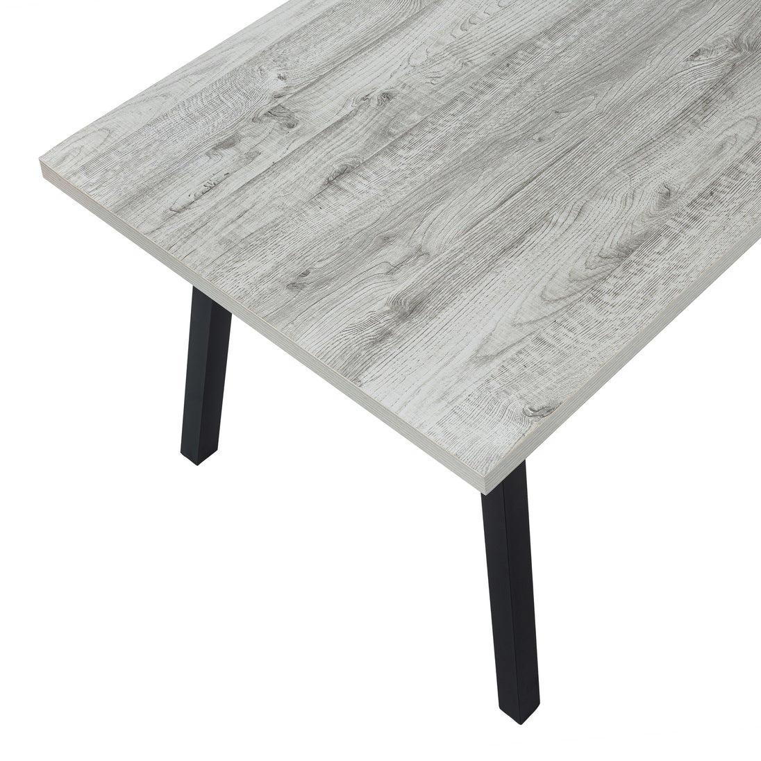 I 1136 Dining Table - 36"X 60" / Grey / Black Metal - Furniture Depot (7881068249336)