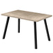 I 1137 Dining Table - 36"X 60" / Dark Taupe / Black Metal - Furniture Depot (7881068314872)