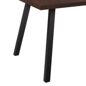 I 1138 Dining Table - 36"X 60" / Espresso / Black Metal - Furniture Depot (7881068511480)