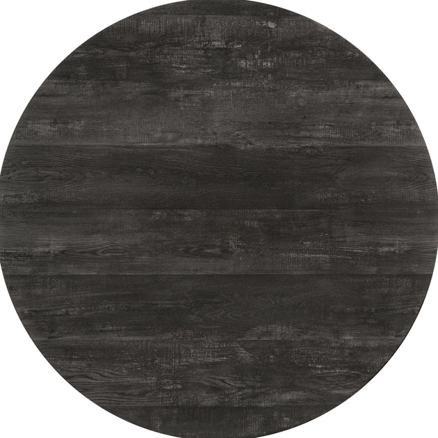 I 1153 Dining Table - 48"Dia/ Black Reclaimed Wood / Black Metal - Furniture Depot (7881068871928)