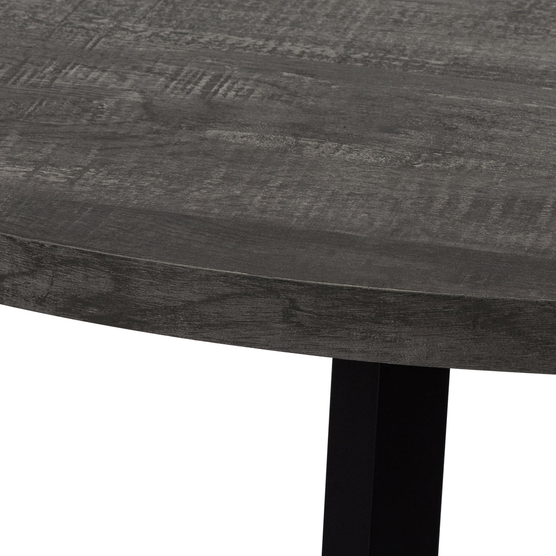 I 1153 Dining Table - 48"Dia/ Black Reclaimed Wood / Black Metal - Furniture Depot (7881068871928)