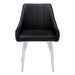 I 1185 Dining Chair - 2pcs / 33"H / Black Leather-Look / Chrome - Furniture Depot (7881069953272)