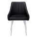 I 1185 Dining Chair - 2pcs / 33"H / Black Leather-Look / Chrome - Furniture Depot (7881069953272)