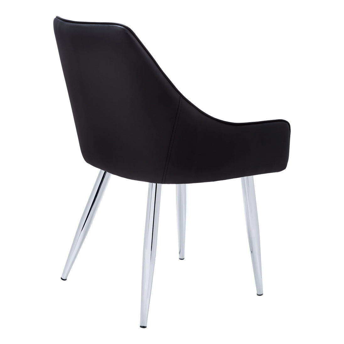 I 1185 Dining Chair - 2pcs / 33"H / Black Leather-Look / Chrome - Furniture Depot (7881069953272)