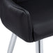 I 1185 Dining Chair - 2pcs / 33"H / Black Leather-Look / Chrome - Furniture Depot (7881069953272)