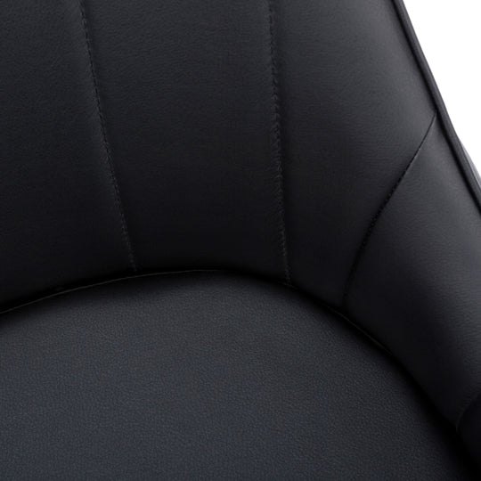 I 1185 Dining Chair - 2pcs / 33"H / Black Leather-Look / Chrome - Furniture Depot (7881069953272)
