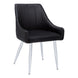 I 1185 Dining Chair - 2pcs / 33"H / Black Leather-Look / Chrome - Furniture Depot (7881069953272)