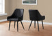 I 1187 Dining Chair - 2pcs / 33"H / Black Leather-Look / Black - Furniture Depot (7881070149880)