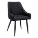 I 1187 Dining Chair - 2pcs / 33"H / Black Leather-Look / Black - Furniture Depot (7881070149880)