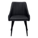 I 1187 Dining Chair - 2pcs / 33"H / Black Leather-Look / Black - Furniture Depot (7881070149880)