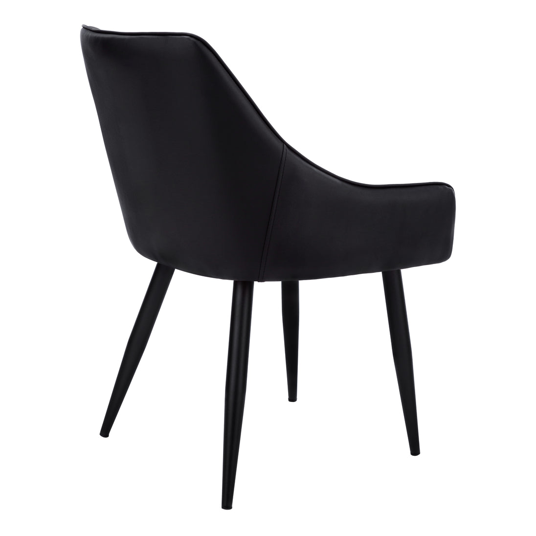 I 1187 Dining Chair - 2pcs / 33"H / Black Leather-Look / Black - Furniture Depot (7881070149880)