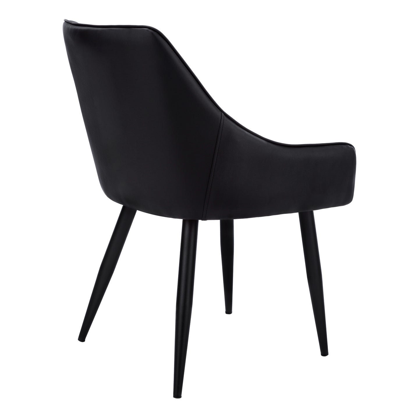 I 1187 Dining Chair - 2pcs / 33"H / Black Leather-Look / Black - Furniture Depot (7881070149880)