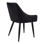 I 1187 Dining Chair - 2pcs / 33"H / Black Leather-Look / Black - Furniture Depot (7881070149880)