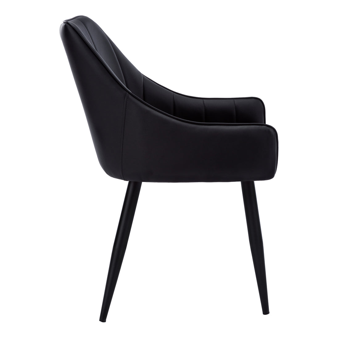 I 1187 Dining Chair - 2pcs / 33"H / Black Leather-Look / Black - Furniture Depot (7881070149880)