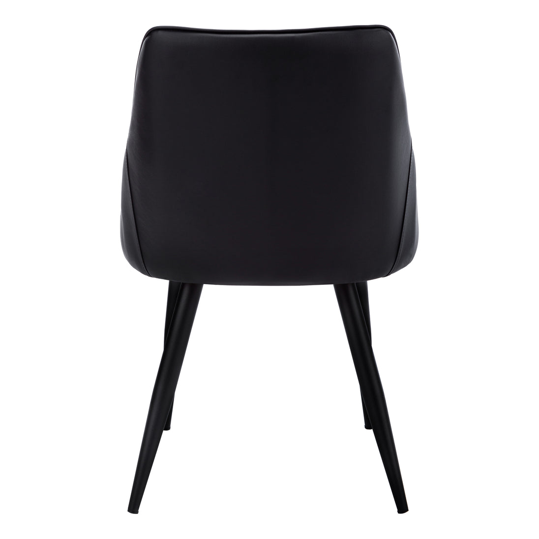 I 1187 Dining Chair - 2pcs / 33"H / Black Leather-Look / Black - Furniture Depot (7881070149880)
