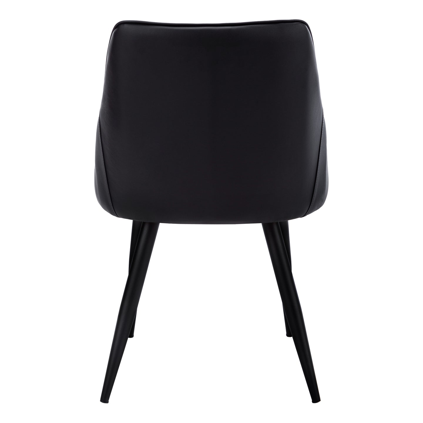 I 1187 Dining Chair - 2pcs / 33"H / Black Leather-Look / Black - Furniture Depot (7881070149880)