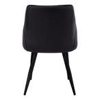 I 1187 Dining Chair - 2pcs / 33"H / Black Leather-Look / Black - Furniture Depot (7881070149880)