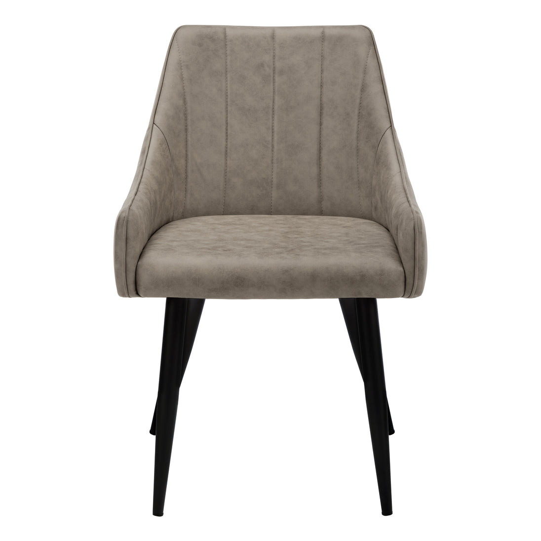 I 1188 Dining Chair - 2pcs / 33"H / Taupe Fabric / Black Metal - Furniture Depot (7881070379256)