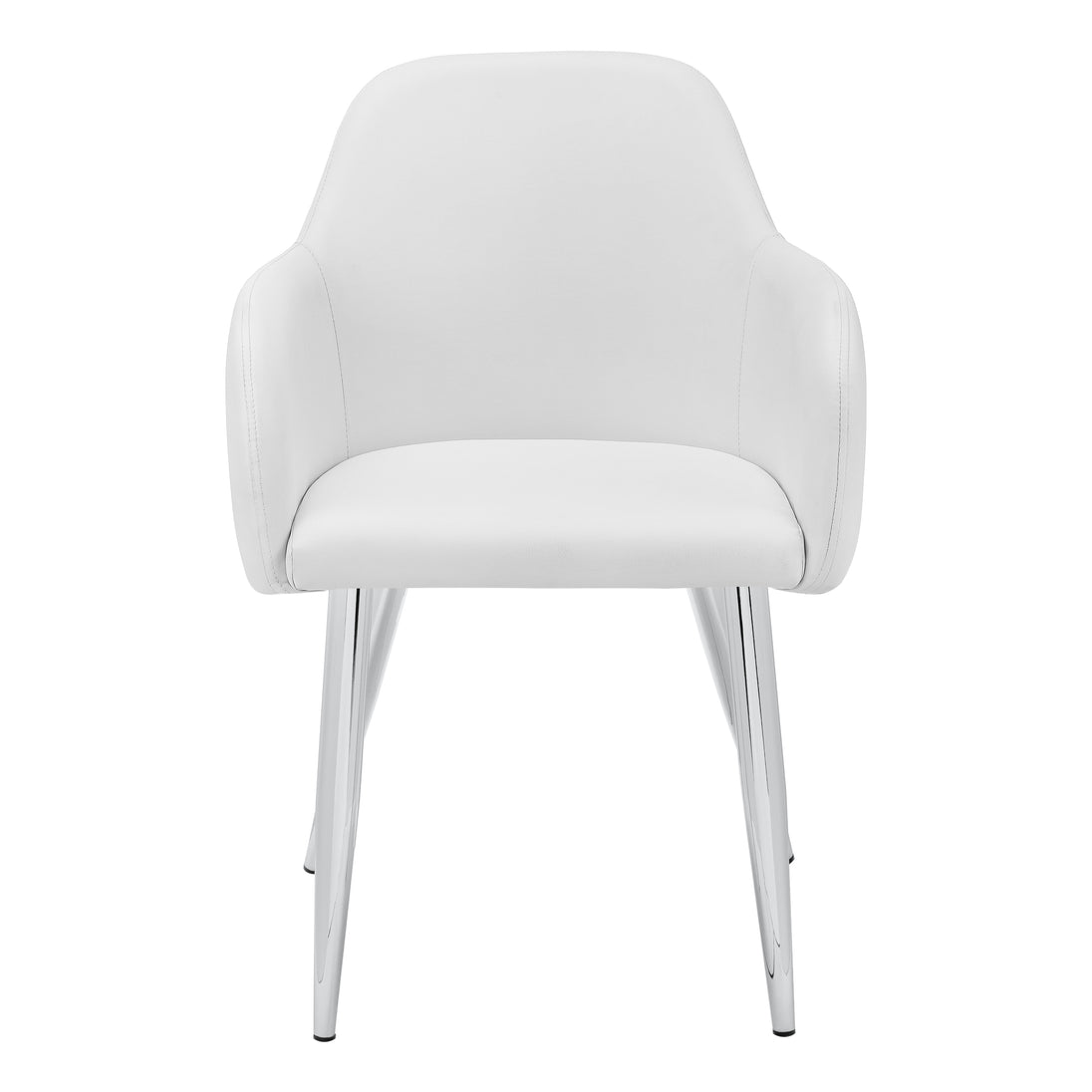 I 1190 Dining Chair - 2pcs / 33"H / White Leather-Look / Chrome - Furniture Depot (7881070477560)