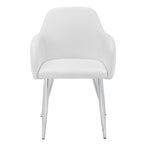 I 1190 Dining Chair - 2pcs / 33"H / White Leather-Look / Chrome - Furniture Depot (7881070477560)